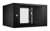 Cabeus WSC-05D-6U55/45-BK Шкаф телекоммуникационный настенный 19" 6U, цвет черный