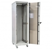 Шкаф напольный 19" ШТ-НП-24U-600-600-С, 24U (19" 600x600), дверь стекло ССД